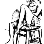 Seated figure